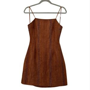 Urban Outfitters Burnt Orange Snake Print Dress Medium‎ Rave Festival Sexy NWT